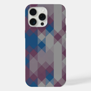 blue and mauve geometric pattern iPhone 15 pro max case
