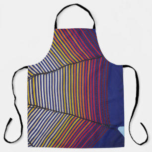 Blue and multicolored umbrella apron