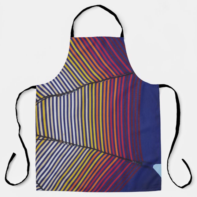 Blue and multicolored umbrella apron (Front)