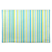 Blue and neon Green colour Stripes Pattern Placemat (Front)