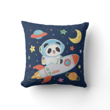 blue-and-orange Astronaut Panda