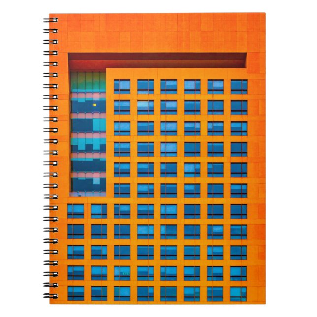 Blue and orange building notebook (Front)
