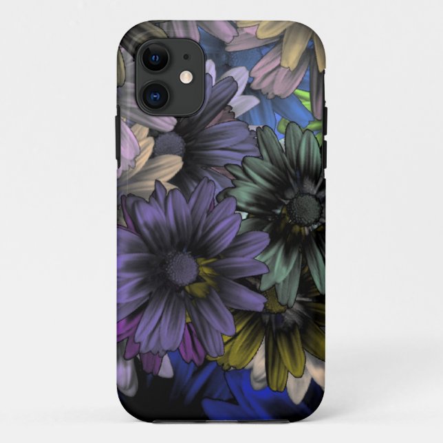 Blue and orange floral pattern Case-Mate iPhone case (Back)