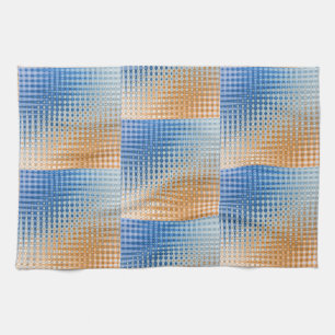 Blue and Orange  Kitchen Towel