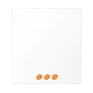 Blue and Orange Lemon Pattern Playful Fruit-Themed Notepad