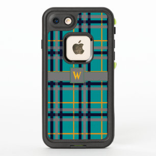 Blue and Orange Plaid Lifeproof Case