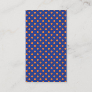 Blue and Orange Polka Dots Business Card