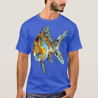 Blue and Orange Shubunkin Goldfish Isolated T-Shirt