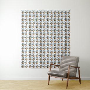 Blue and Orange Shubunkin Goldfish Tapestry