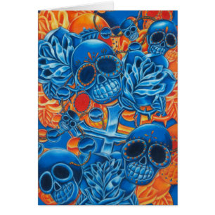 Blue and Orange Skulls