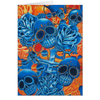 Blue and Orange Skulls