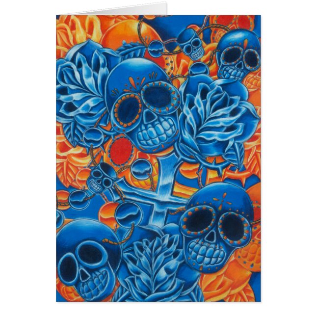 Blue and Orange Skulls (Front)