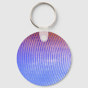 Blue and orange sound waves pattern key ring