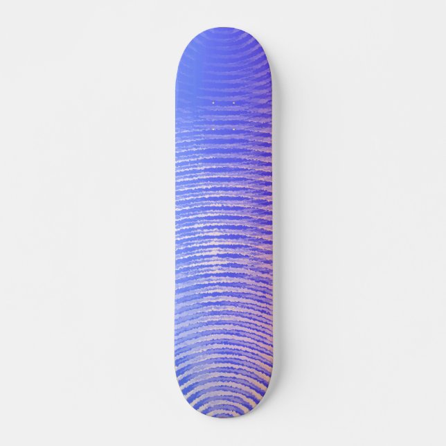 Blue and orange sound waves pattern skateboard (Front)