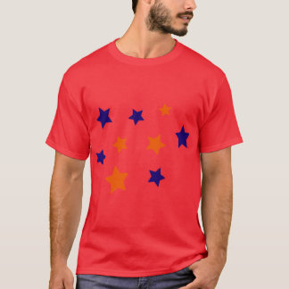 Blue and Orange Stars T-Shirt