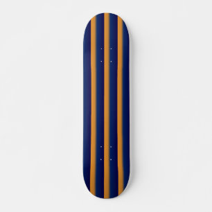Blue and Orange Stripe  Skateboard