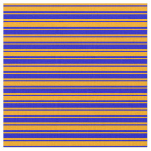 Blue and Orange Striped/Lined Pattern Fabric