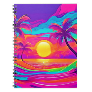 Blue and Orange Sunset Notebook
