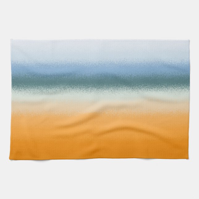 Blue and Orange Tea Towel (Horizontal)