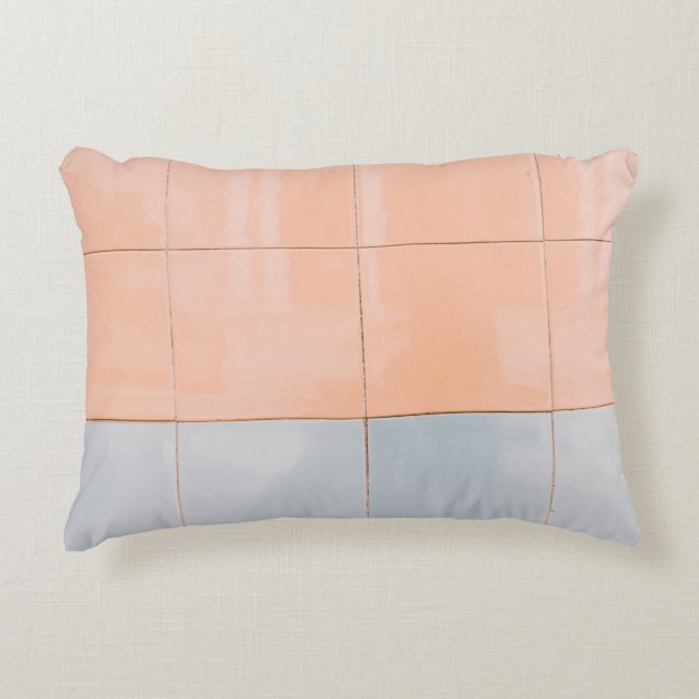 Blue and orange wall decorative cushion (Front)