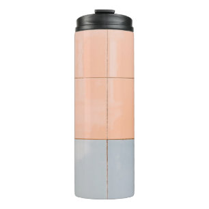 Blue and orange wall thermal tumbler