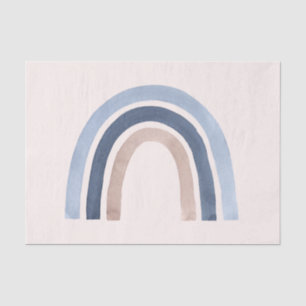 Blue and Peach Rainbow Boho Design Tissue Paper