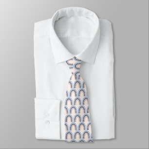 Blue and Peach Rainbow Boho Pattern Tie