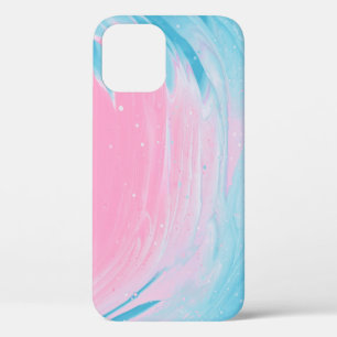 BLUE AND PINK ABSTRACT PAINTING 2 iPhone 12 CASE