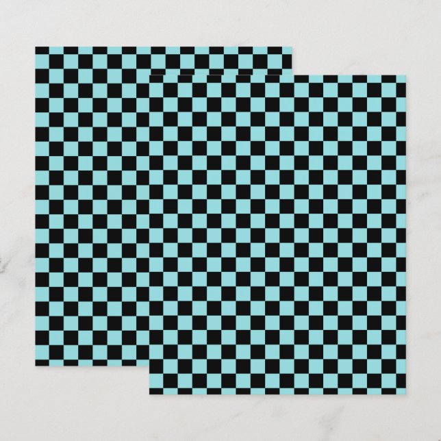 Blue and Pink Chequered Pattern Craft Paper (Front/Back)