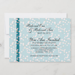 Blue and Pink Cherry Blossoms Invitation