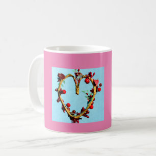 Blue and Pink Colourful Mother's Day Heart  Coffee Mug