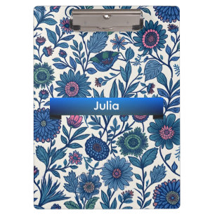 Blue and Pink Delight Clipboard