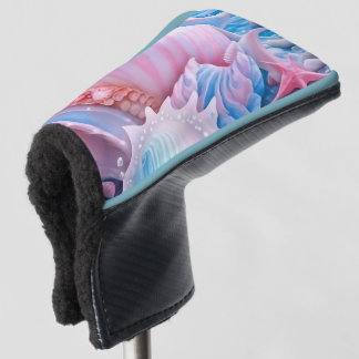 Blue and Pink Fantasy Beach  Golf Head Cover