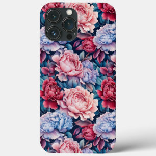 Blue and Pink Flowers iPhone / iPad case