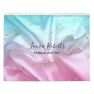 Blue and Pink Glitter Calendar