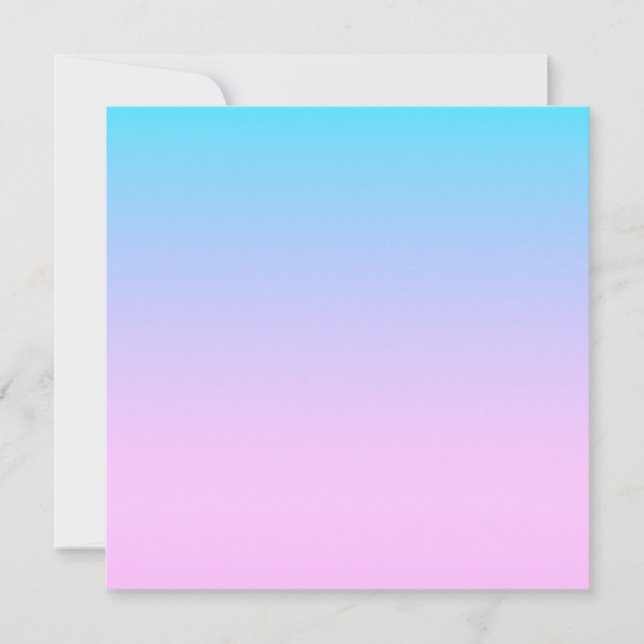 Blue and pink gradient background thank you card (Front)