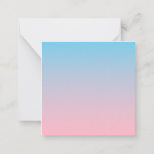 Blue and pink gradient card