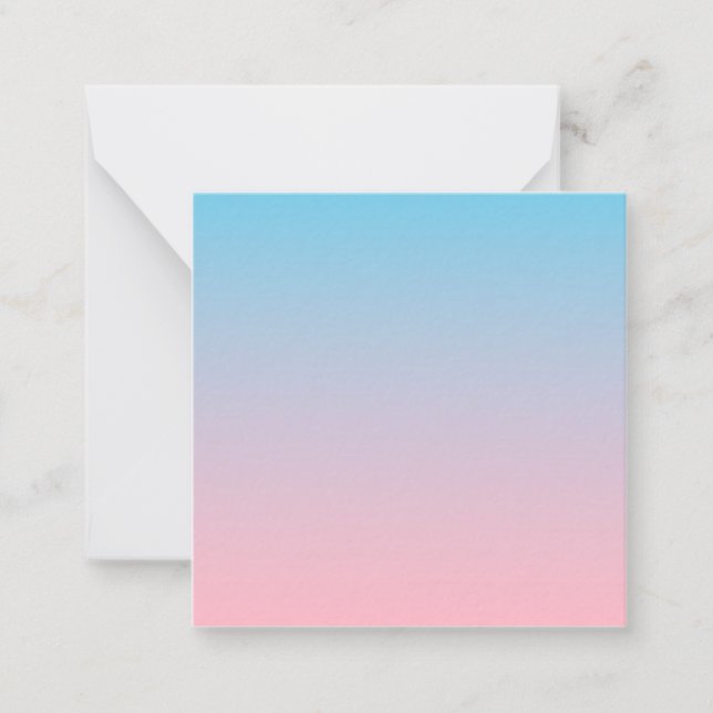 Blue and pink gradient card (Front)