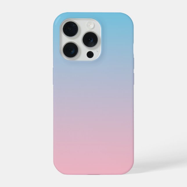 Blue and pink gradient iPhone case (Back)