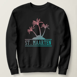 Blue and Pink Gradient St Maarten Sint Martin Sweatshirt
