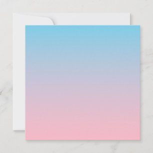 Blue and pink gradient thank you card