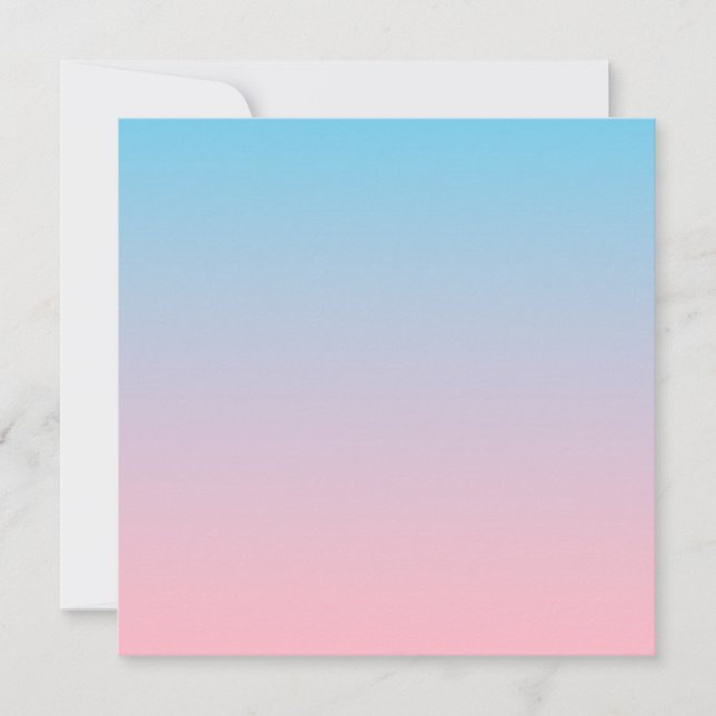 Blue and pink gradient thank you card (Front)
