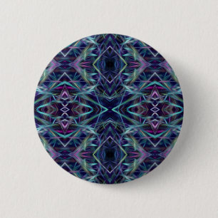 Blue and Pink Graphic Abstract 6 Cm Round Badge