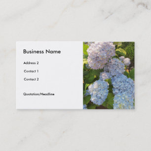 Blue and Pink Hydrangeas Business Card