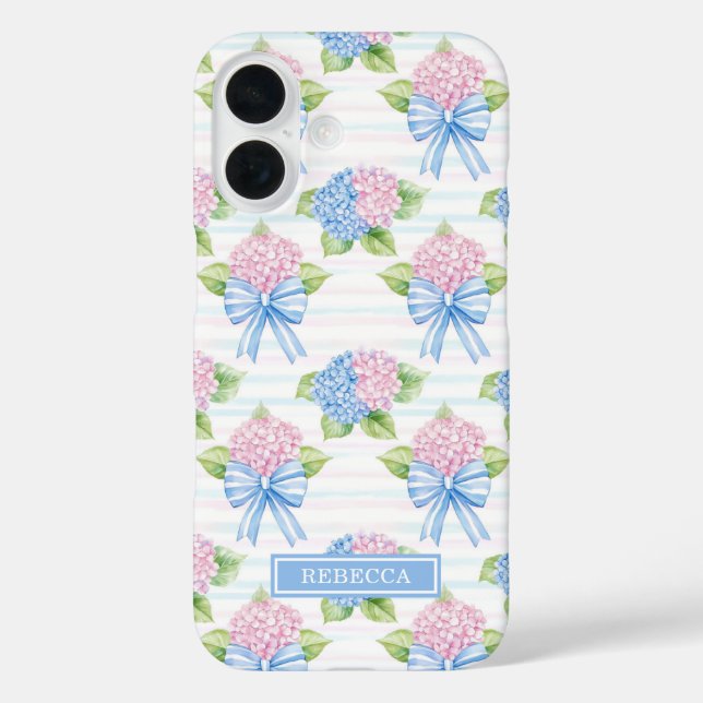 Blue and Pink Hydrangeas  Case-Mate iPhone Case (Back)