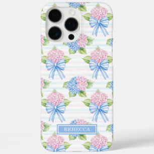 Blue and Pink Hydrangeas iPhone 16 Pro Max Case