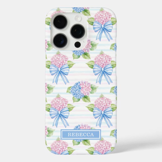 Blue and Pink Hydrangeas  Case-Mate iPhone Case (Back)