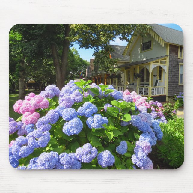 Blue and Pink Hydrangeas - Martha's Vineyard Mouse Pad (Front)