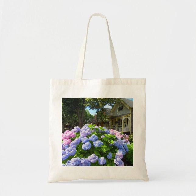 Blue and Pink Hydrangeas - Martha's Vineyard Tote Bag (Front)