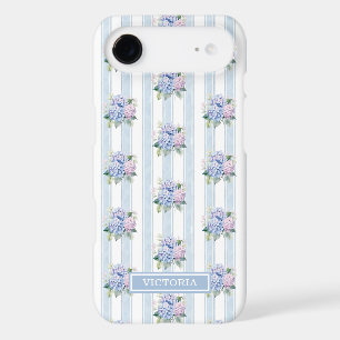 Blue and Pink Hydrangeas Monogrammed